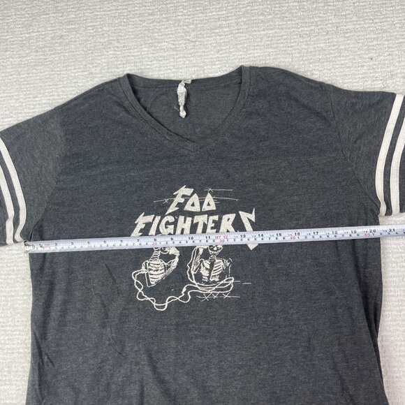 LAT Apparel Womens XL Graphic T-Shirt Charcoal Gray Foo Fighters Short Sleeve - Picture 9 of 16